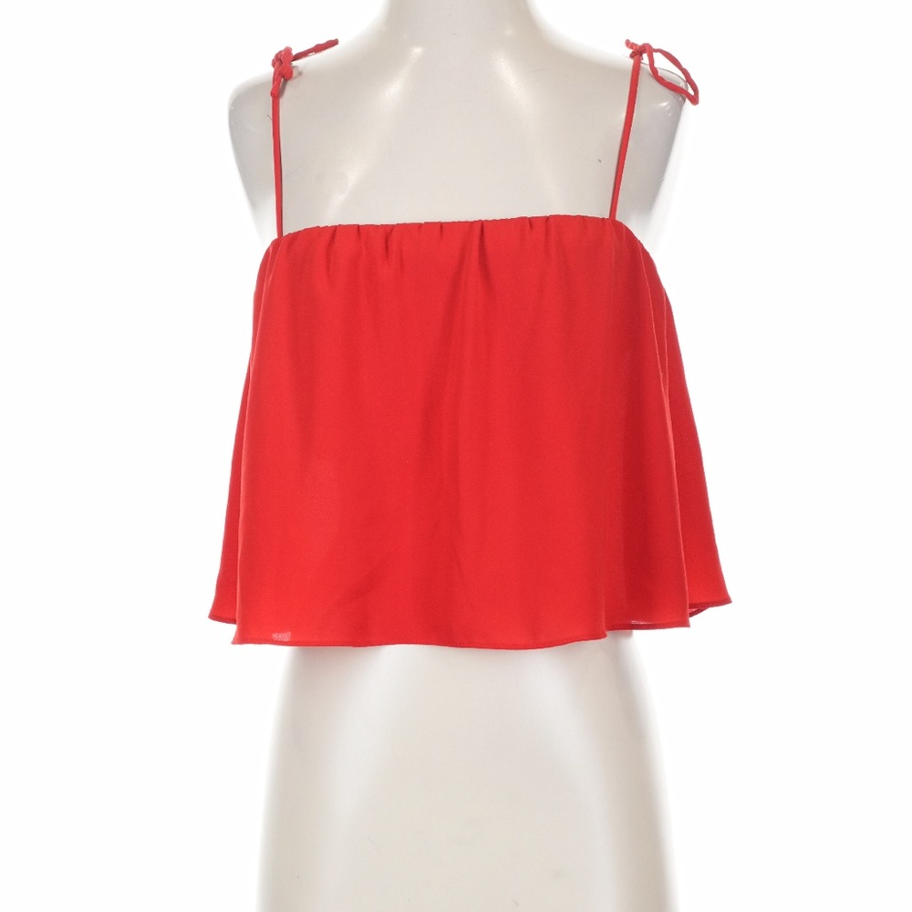 Bailey 44 Red Tie-Strap Flowy Crop Tank Xs super cute